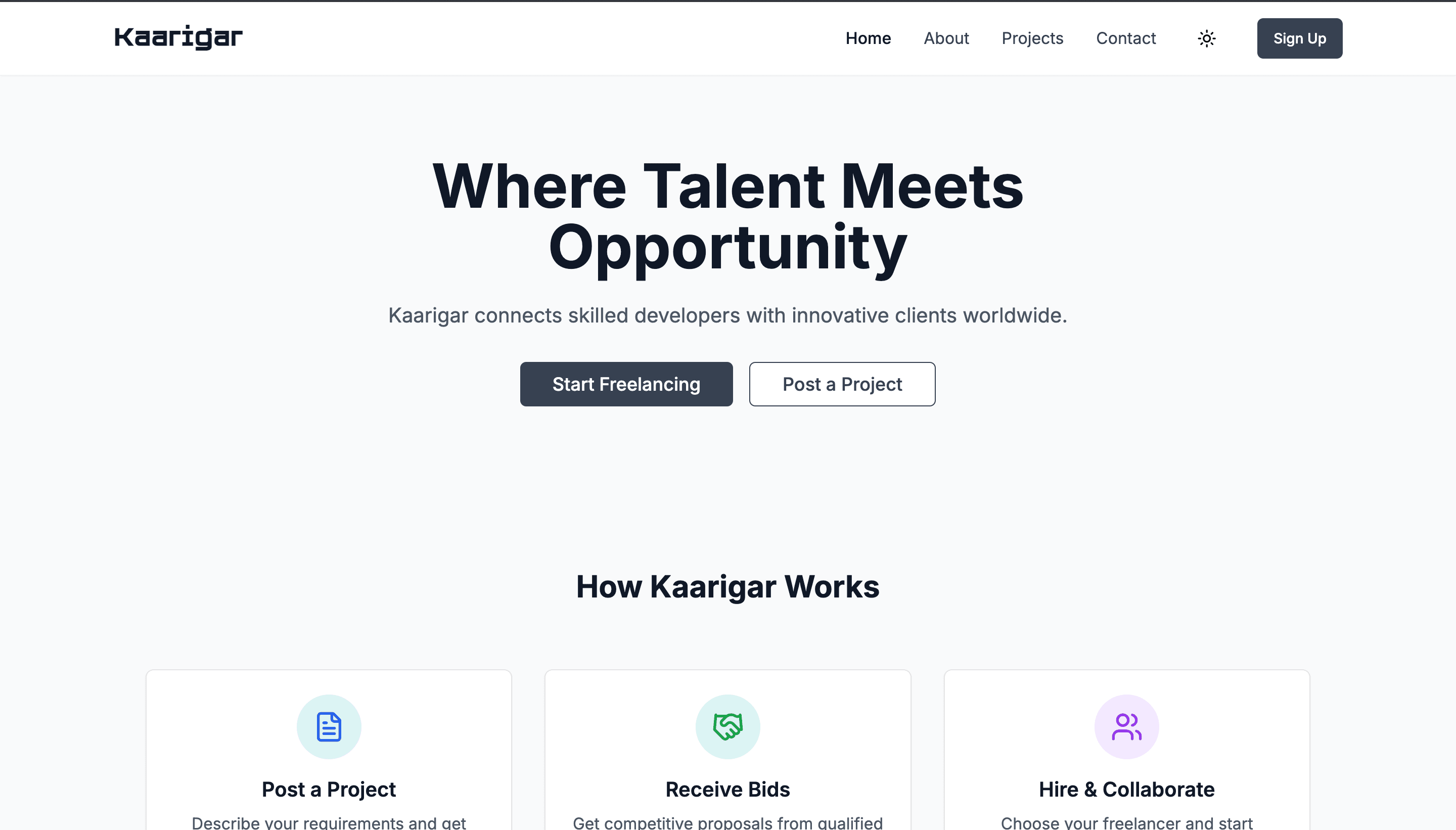 Kaarigar - Freelance Platform